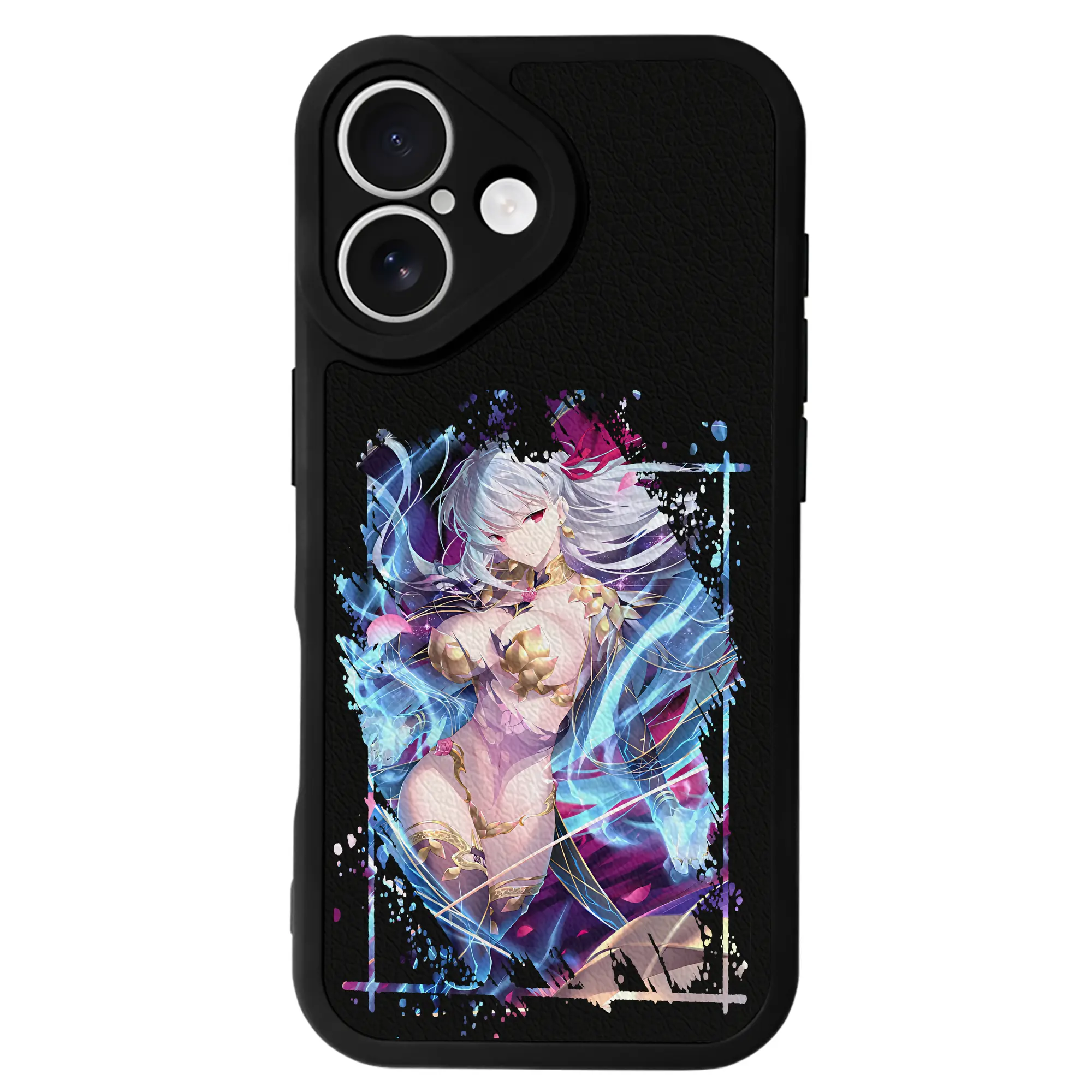 FGO グッズ,カーマ - IPhone 16シリーズ対応 ・ シリコンスマホケース ・ レザー調 ・ 高精度フィット ・ 耐衝撃 ・ ワイヤレス充電対応 ・ 精密カット